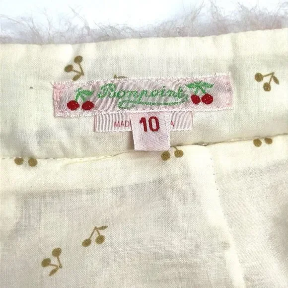 Bonpoint Girls' Fuzzy Mini Skirt Pink Wool Blend size 10 - Picture 7 of 9